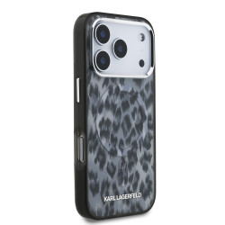 Karl Lagerfeld IML Leopard MagSafe Case for iPhone 17 Pro / Grey