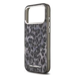Karl Lagerfeld IML Leopard MagSafe Case for iPhone 17 Pro Max / Grey