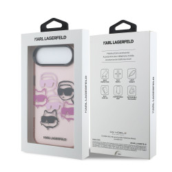 Karl Lagerfeld IML Multi Karl and Choupette Heads Case for iPhone Air / pink