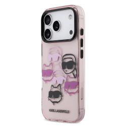 Karl Lagerfeld IML Multi K&CH Heads Case for iPhone 17 Pro / Pink