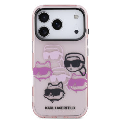 Karl Lagerfeld IML Multi K&CH Heads Case for iPhone 17 Pro / Pink