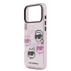 Karl Lagerfeld IML Multi K&CH Heads Case for iPhone 17 Pro Max / pink