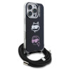 Karl Lagerfeld IML Crossbody Karl and Choupette Heads Case for iPhone 16 Pro / Black