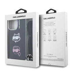 Karl Lagerfeld IML Crossbody Karl and Choupette Heads Case for iPhone 16 Pro / Black