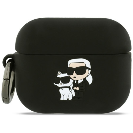 Karl Lagerfeld 3D Logo NFT Karl and Choupette Silicone Case for Apple AirPods Pro 3