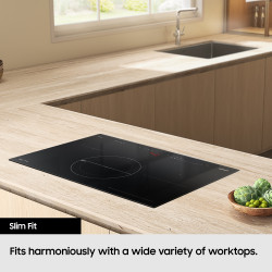Samsung NZ64B4016FK Juoda Įmontuoti 60 cm Indukcinė viryklė, padalyta į sritis 4 zone(s)