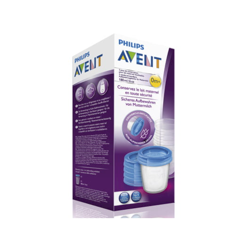 Philips AVENT SCF619/05 Breast Milk Storage Containers 180 ml 5 pcs