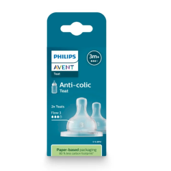 Philips Avent SCY763/02 3M+ Silicone Teats 2 gab