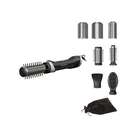 Rowenta Brush Activ UB9540F0 plaukų formavimo šukos Karšto oro šepetys Šiltas Juoda, Sidabras 1000 W 1,8 m