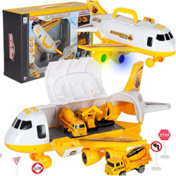 RoGer Transporter aircraft with 3 construction vehicles
