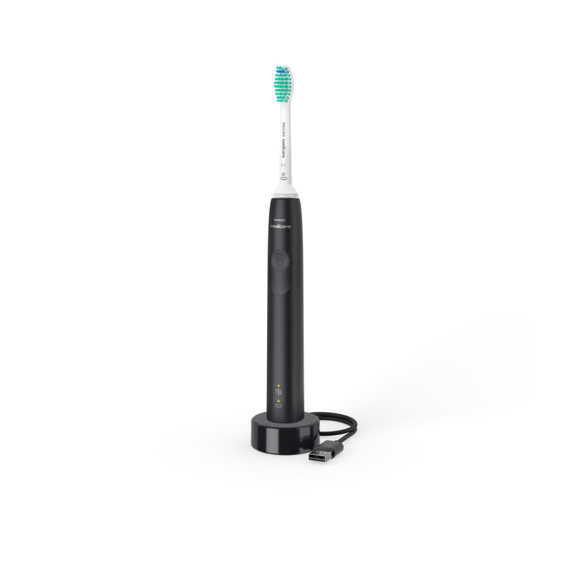 Philips Sonicare 3100 series HX3671/14 elektrinis dantų šepetėlis Suaugusiems „Sonic“ dantų šepetėlis Juoda
