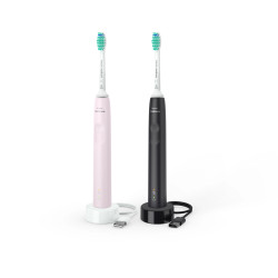 Philips Sonicare 3100 series HX3675/15 elektrinis dantų šepetėlis Suaugusiems „Sonic“ dantų šepetėlis Juoda, Rožinė