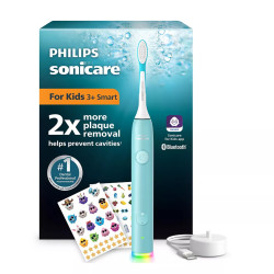 Philips HX6600/13 elektrinis dantų šepetėlis Vaikiškas „Sonic“ dantų šepetėlis Žalsvai mėlyna