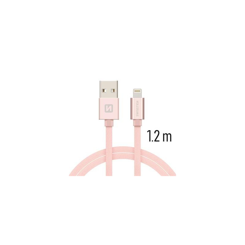 Swissten Textile Fast Charge 3A Lightning Data and Charging Cable 1.2m