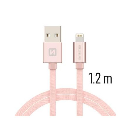 Swissten Textile Fast Charge 3A Lightning Data and Charging Cable 1.2m