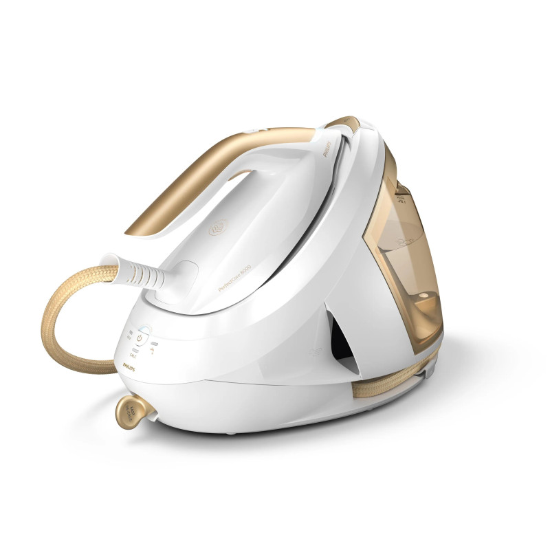 Philips PSG8040/60 lygintuvas su garų generatoriumi 2700 W 1,8 L „SteamGlide Elite“ atraminė plokštė Auksas, Balta