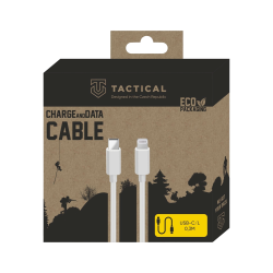 Tactical Smooth Thread USB-C/Lightning Cable 0.3m / white