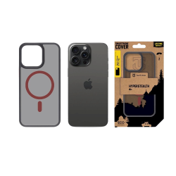 Tactical MagForce Hyperstealth 2.0 Cover for iPhone 15 Pro Max / black/red
