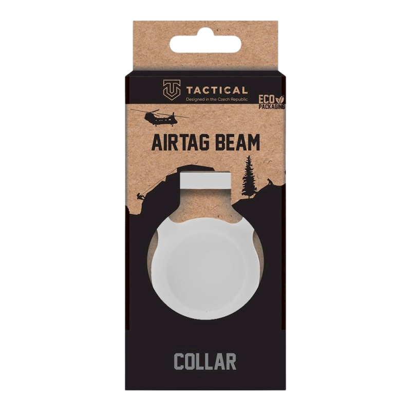 Tactical Airtag Beam Collar Tracking Device / white