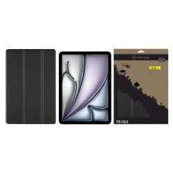 Tactical Book Tri Fold Case for iPad Air 11 2024/2025/Air 5 2022/Air 4 2020 / black