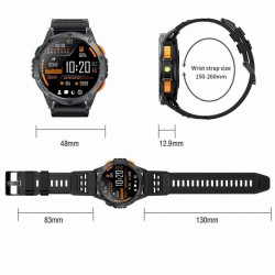 GRAVITY Smartwatch GT24-1 GPS with Silicone Strap / black/navy blue