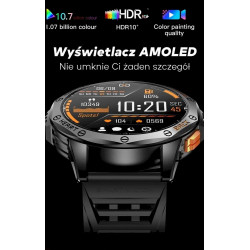 GRAVITY Smartwatch GT24-2 GPS with Black Silicone Strap + White Silicone Strap / black