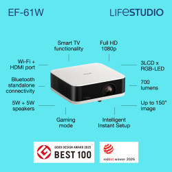 Epson V11HB72040 data projector Standard throw projector 700 ANSI lumens 3LCD 1080p (1920x1080)