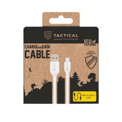 Tactical Stitch Thread USB-A/USB-C Cable 0.3m / white