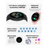 Smartwatch Damski GRAVITY GT12-7 with Silicone Strap + Silver Bracelet / black