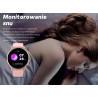 Smartwatch Damski GRAVITY GT12-7 with Silicone Strap + Silver Bracelet / black