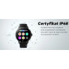 Smartwatch Damski GRAVITY GT12-7 with Silicone Strap + Silver Bracelet / black