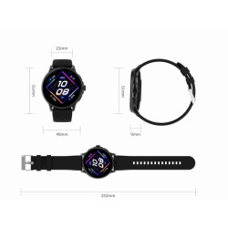 Smartwatch Damski GRAVITY GT12-7 with Silicone Strap + Silver Bracelet / black