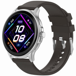 Smartwatch Damski GRAVITY GT12-7 with Silicone Strap + Silver Bracelet / black