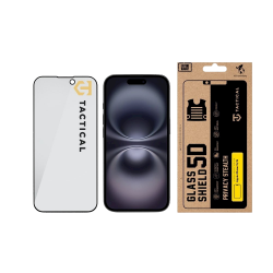 Tactical Glass Shield Privacy Stealth 5D for Apple iPhone 15/16 / black