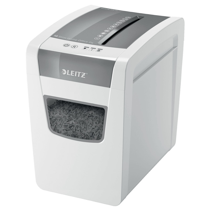 Leitz IQ Slim Office P-4 dokumentų naikiklis Kryžminis 58 dB 22 cm Balta