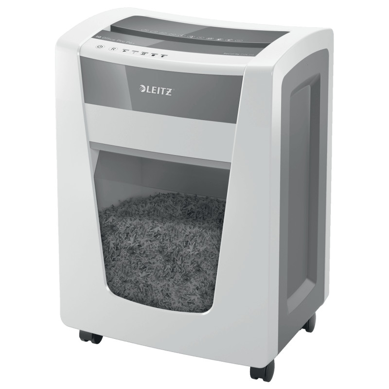 Leitz 80100000 dokumentų naikiklis Smulkinimas itin mažais gabalėliais 55 dB 23 cm Balta