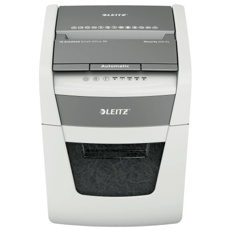 Leitz Autofeed 50X P4 Small Office dokumentų naikiklis Kryžminis 55 dB 22 cm Balta