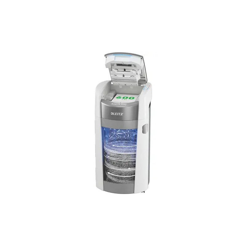Leitz IQ OptiMax Autofeed Office Pro 600 P4 dokumentų naikiklis Kryžminis 55 dB 22,5 cm Balta