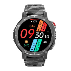 RUBICON Smartwatch RNCF08 / black/brown