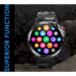 RUBICON Smartwatch RNCF08 / black/brown