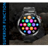 RUBICON Smartwatch RNCF08 / black/brown