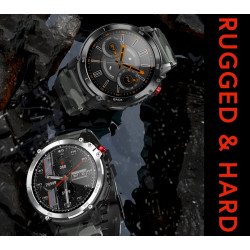 RUBICON Smartwatch RNCF08 / black/brown