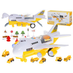 RoGer Transporter Airplane With 6 Construction Vehicles