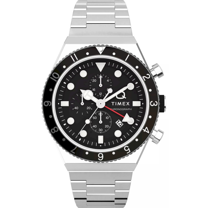 TIMEX Q Timex 3-Time Zone Chronograph TW2V69800 Men's Watch