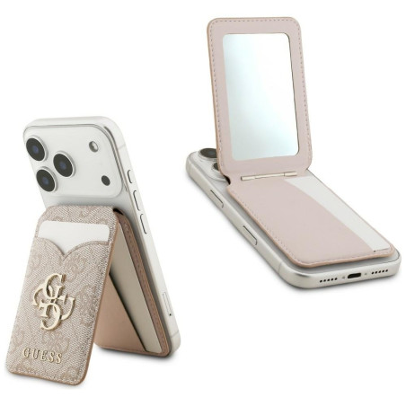 Guess MagSafe Cardslot with Stand and Mirror 4G Pink