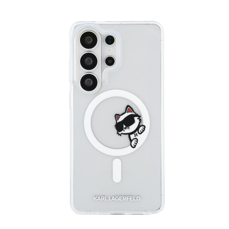 Karl Lagerfeld IML Choupette Peekaboo Logo Magnetic Case for Samsung Galaxy S26 Ultra
