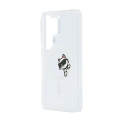 Karl Lagerfeld IML Choupette Peekaboo Logo Magnetic Case for Samsung Galaxy S26 Ultra