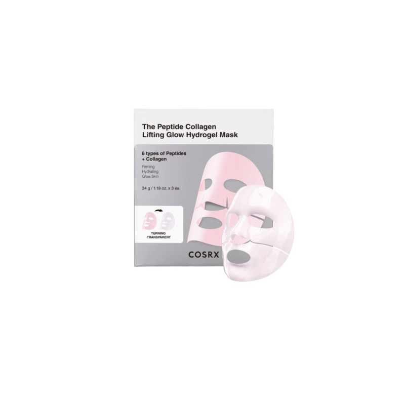 COSRX The Peptide Collagen Lifting Glow Hydrogel Mask 3pcs