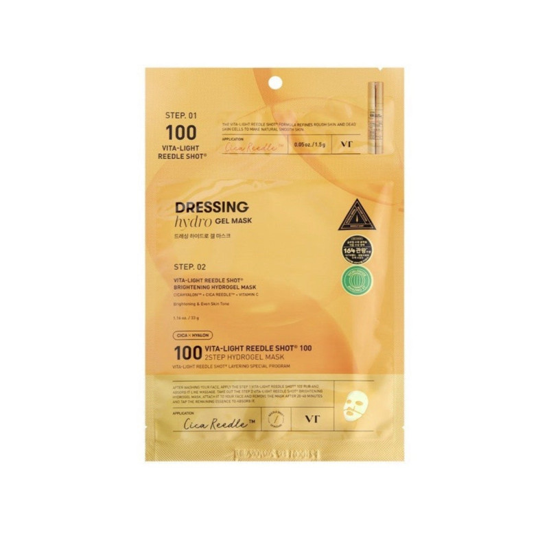 VT Cosmetics Vita‑Light Reedle Shot 100 2‑Step Hydrogel Mask 1.5 g+33 g