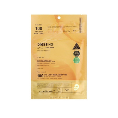 VT Cosmetics Vita‑Light Reedle Shot 100 2‑Step Hydrogel Mask 1.5 g+33 g